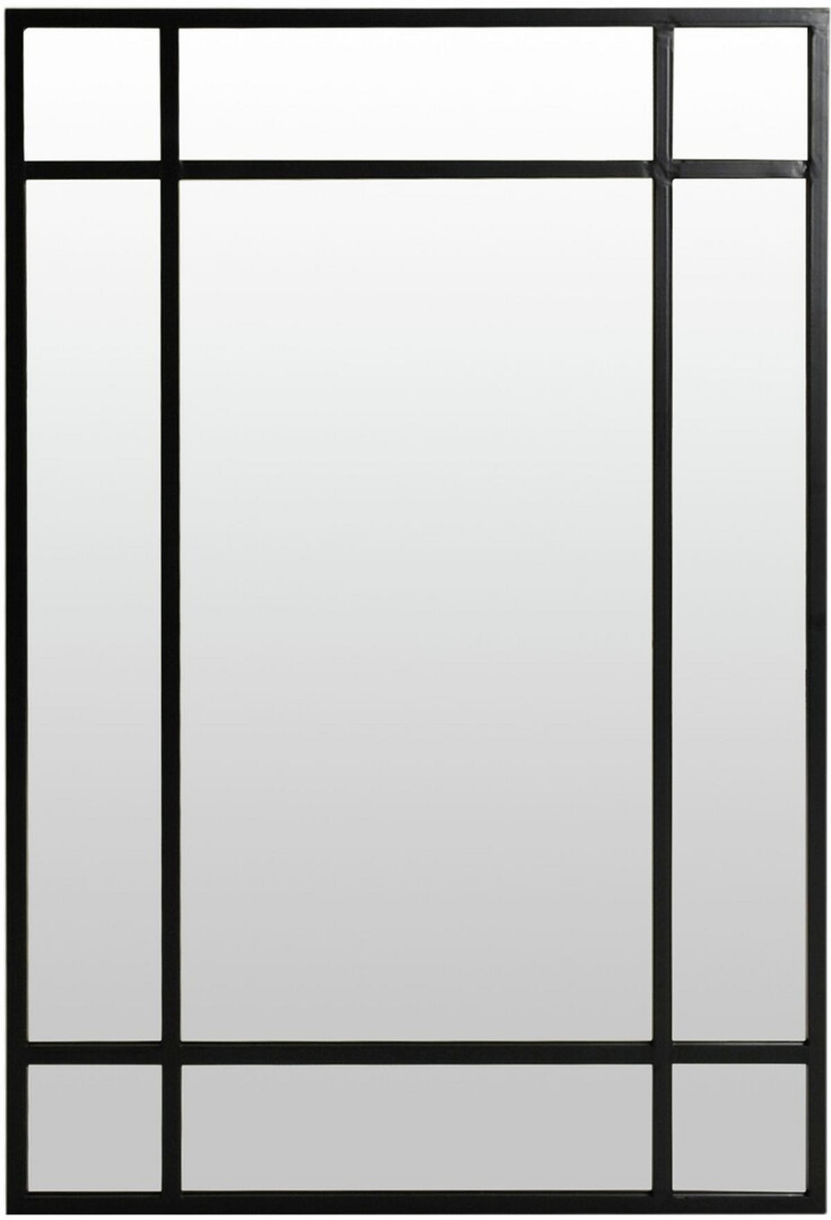 VÄGGSPEGEL 80/120/3 cm    - silver/svart, Design, metall/glas (80/120/3cm) - Lomoco