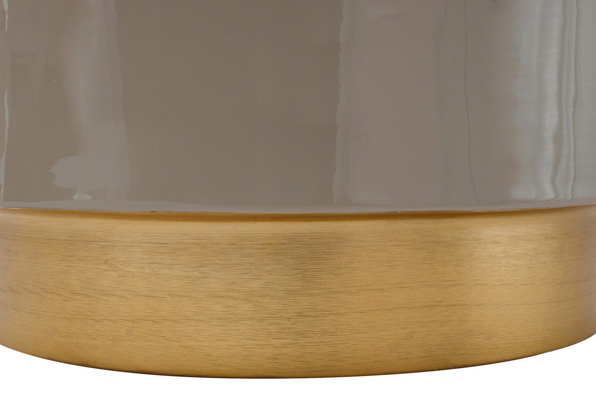 BEISTELLTISCH Taupe, Goldfarben rund  - Taupe/Goldfarben, Design, Metall (35/44,5cm) - Kayoom