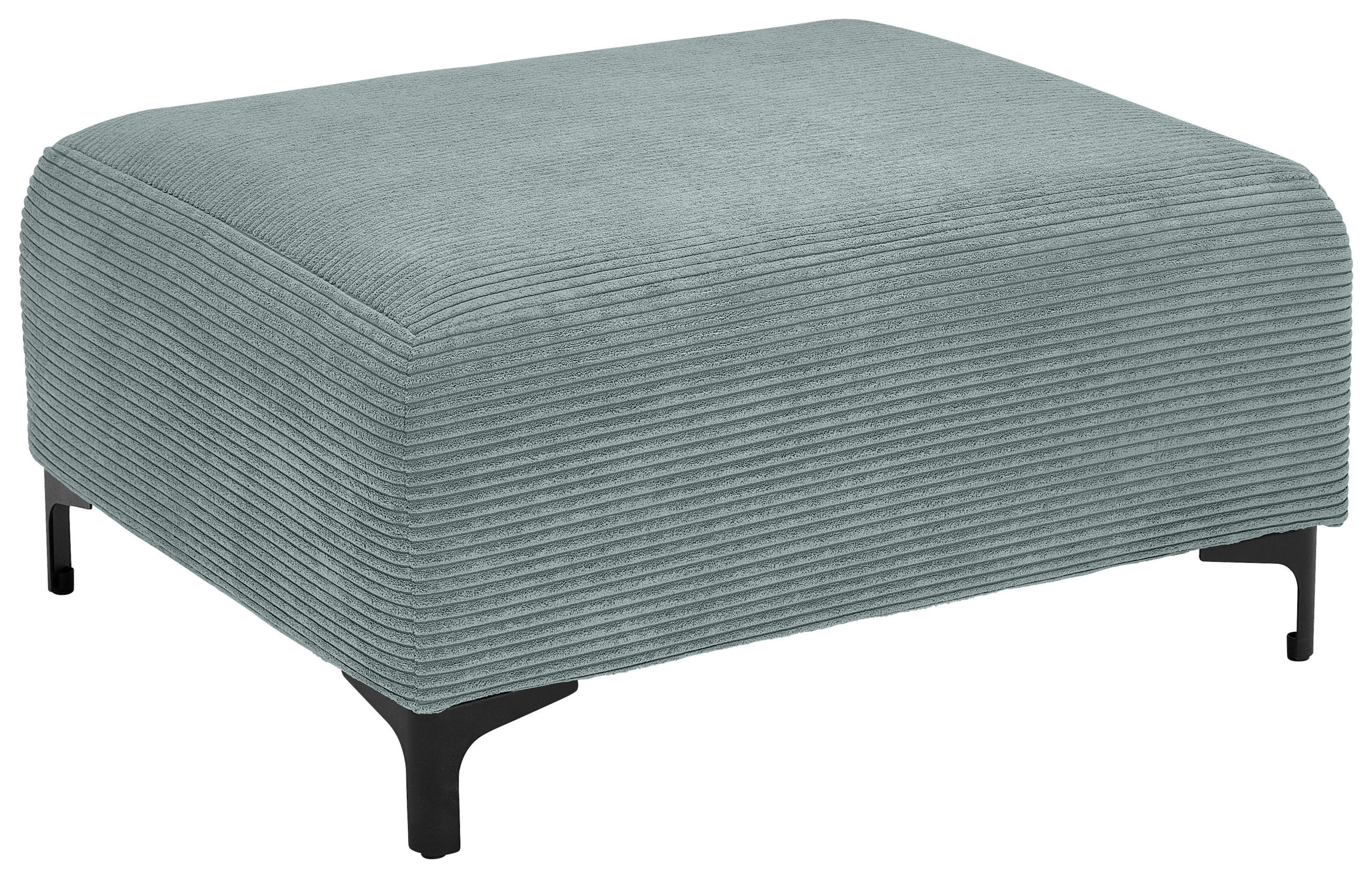 HOCKER in Textil Blaugrau  - Blaugrau/Schwarz, Konventionell, Textil/Metall (99/46/77cm) - Carryhome