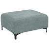 HOCKER in Textil Blaugrau  - Blaugrau/Schwarz, Konventionell, Textil/Metall (99/46/77cm) - Carryhome
