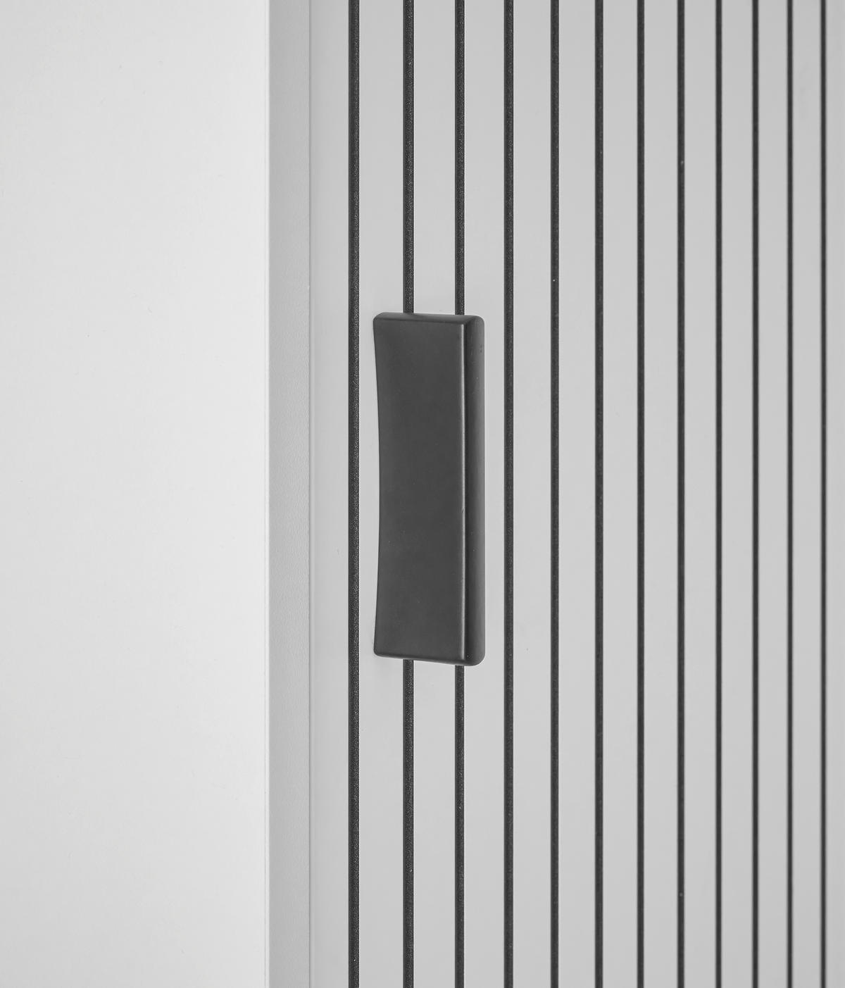 HÄNGEELEMENT Weiß, Schwarz  - Schwarz/Weiß, Design, Holzwerkstoff/Metall (33/120/30cm) - MID.YOU
