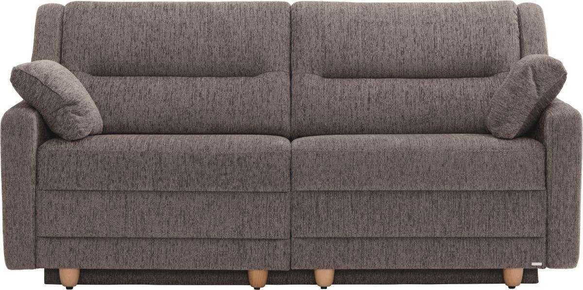 SCHLAFSOFA  mit Typenauswahl, Fußauswahl, Stoffauswahl, Liegefunktion, Sitzqualitäten, Schlafen auf Sitzhöhe, Hocker erhältlich, Rückenfutter Chenille Schlammfarben  - Schlammfarben/Buchefarben, KONVENTIONELL, Holz/Textil (184/88/91cm) - Sedda