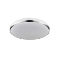LED MENNYEZETI LÁMPA - króm/fehér, Lifestyle, műanyag/fém (45/6,5cm) - Novel