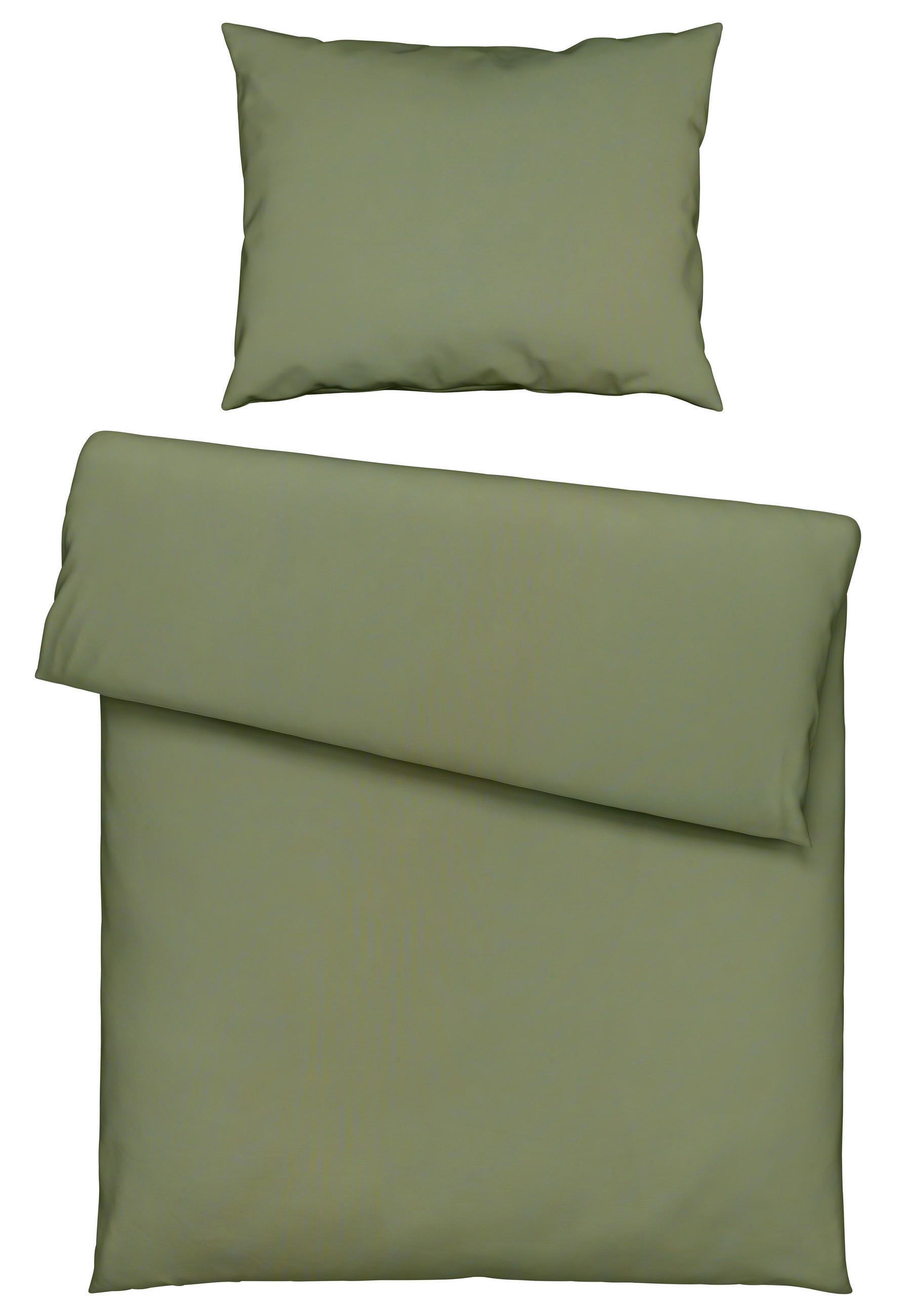 POVLEČENÍ, perkál, olivově zelená, 140/200 cm - olivově zelená, Basics, textil (140/200cm) - Bio:Vio