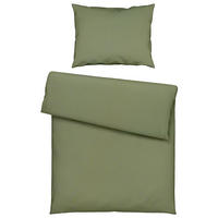 POVLEČENÍ, perkál, olivově zelená, 140/200 cm - olivově zelená, Basics, textil (140/200cm) - Bio:Vio