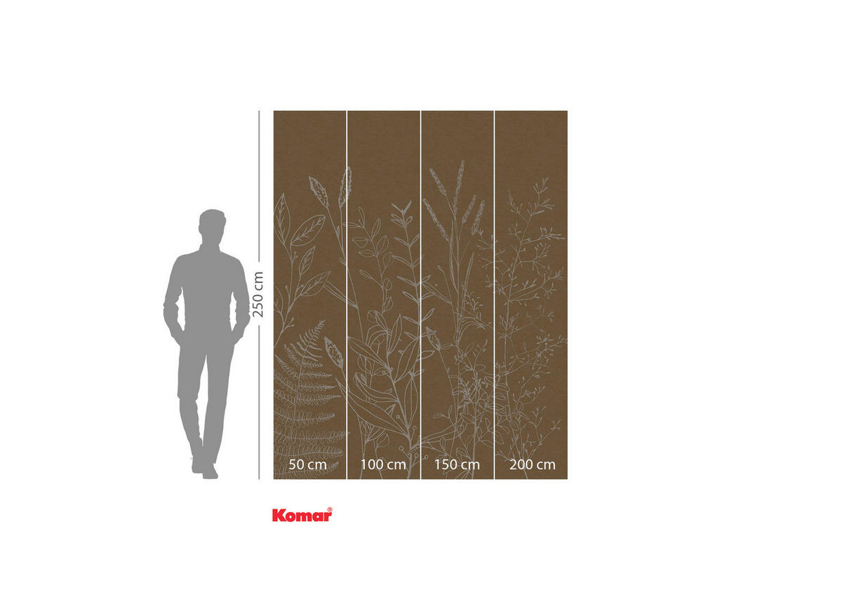 VLIESTAPETE - Braun/Weiß, Basics (200/250cm) - Komar