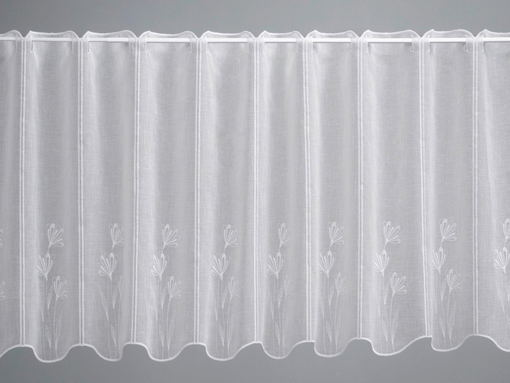 KRATKA ZAVESA           90 cm   bela  - bela, Konvencionalno, tekstil (90cm)