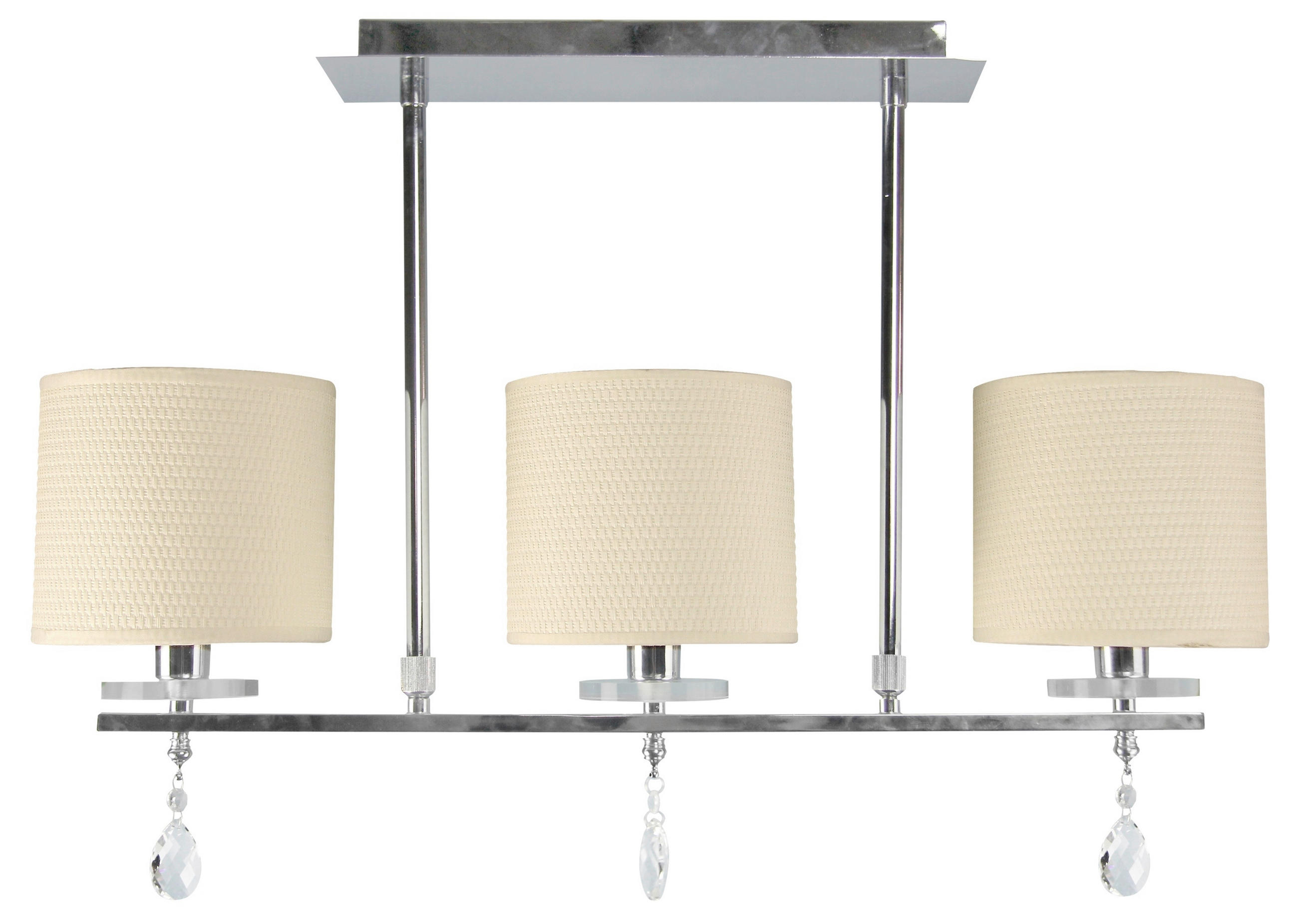 DECKENLEUCHTE    62/15/55 cm  - Chromfarben, KONVENTIONELL, Kunststoff/Metall (62/15/55cm)