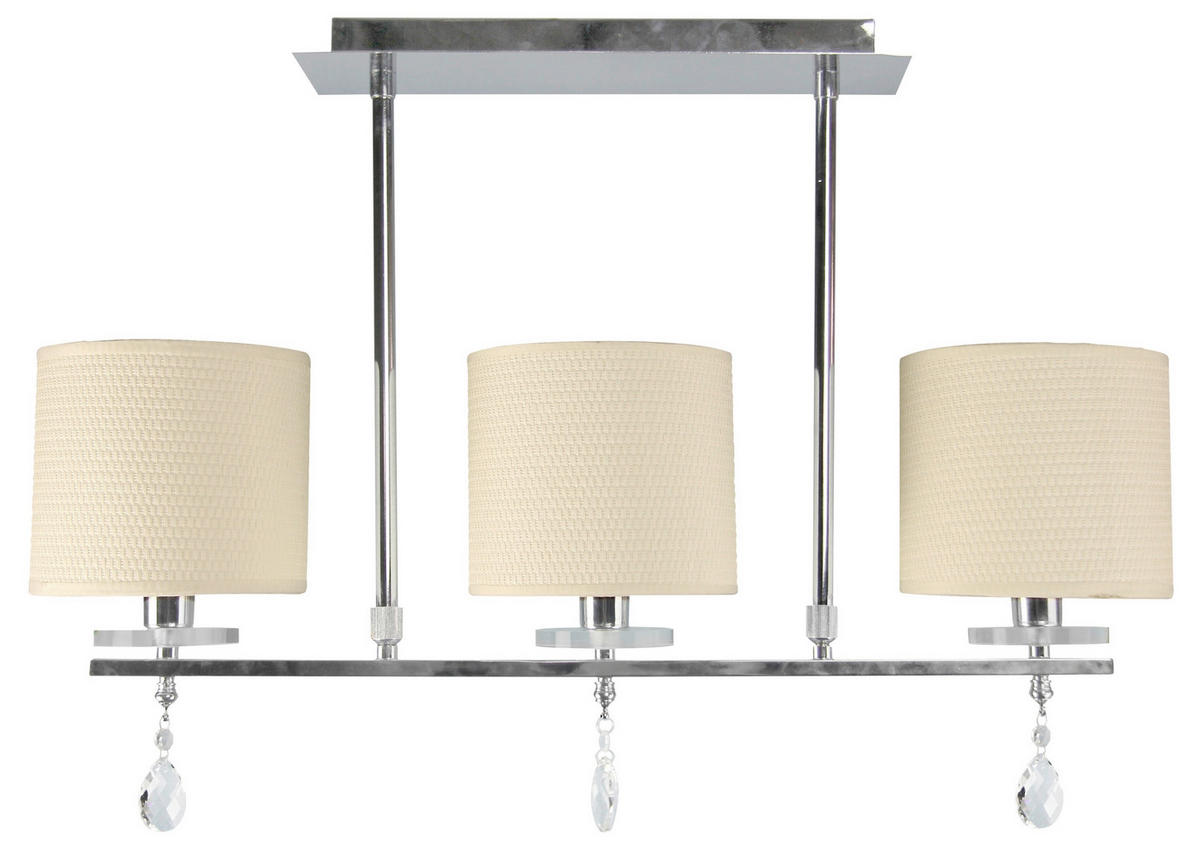 DECKENLEUCHTE    62/15/55 cm  - Chromfarben, KONVENTIONELL, Kunststoff/Metall (62/15/55cm)
