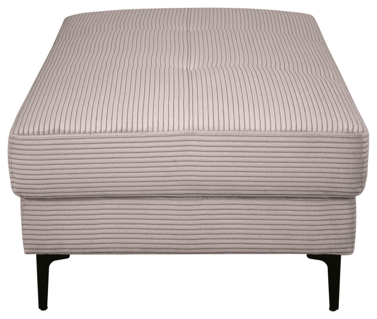 HOCKER Cord Hellgrau  - Hellgrau/Schwarz, Design, Textil/Metall (140/45/80cm) - Xora