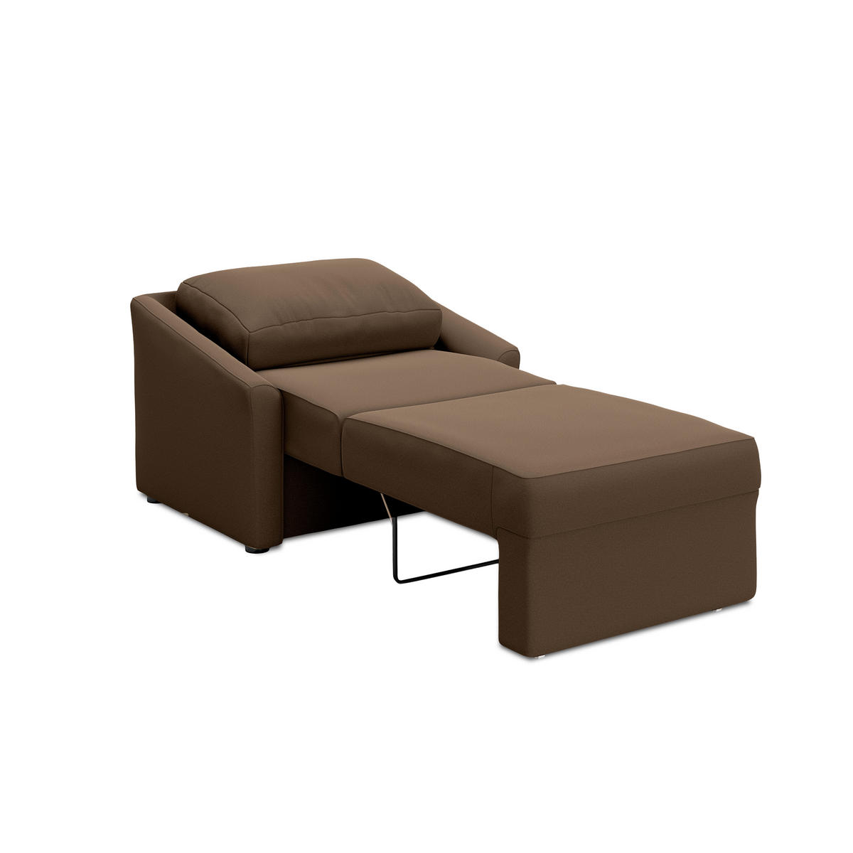 SCHLAFSESSEL RELAX BOX Mikrofaser Braun Liegefunktion Rücken echt  - Schwarz/Braun, Basics, Kunststoff/Textil (108/86/96cm) - MID.YOU