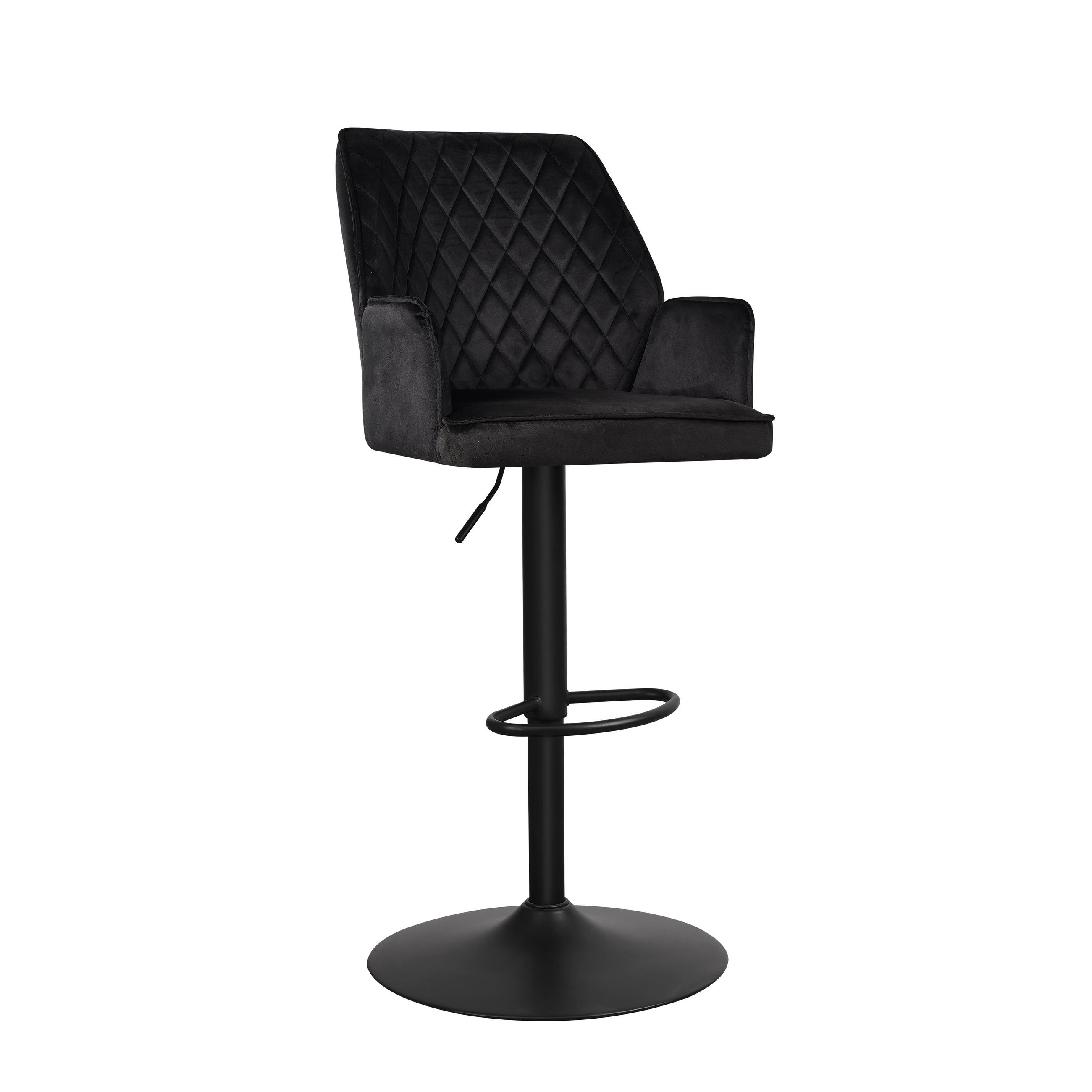 BARHOCKER-SET in Schwarz  - Schwarz, MODERN, Textil/Metall (54/100/58cm) - MID.YOU