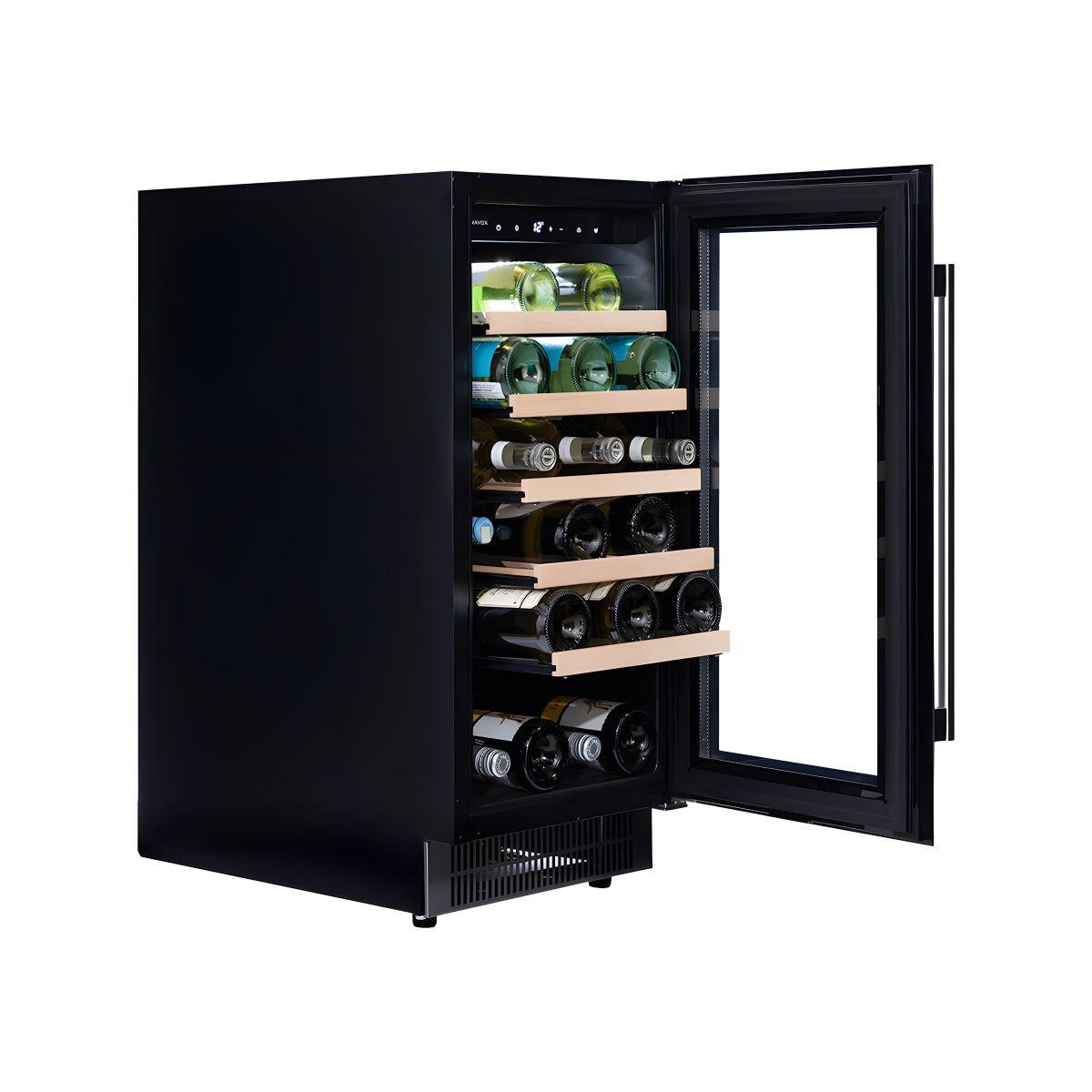 WEINKÜHLSCHRANK DAUF-32.83SS  - Edelstahlfarben, Basics, Glas/Holz (38/82/56,3cm)