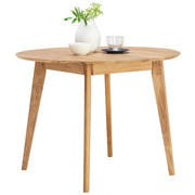 JEDILNA MIZA, masivno divji hrast hrast - hrast, Design, les (100/76cm) - Carryhome
