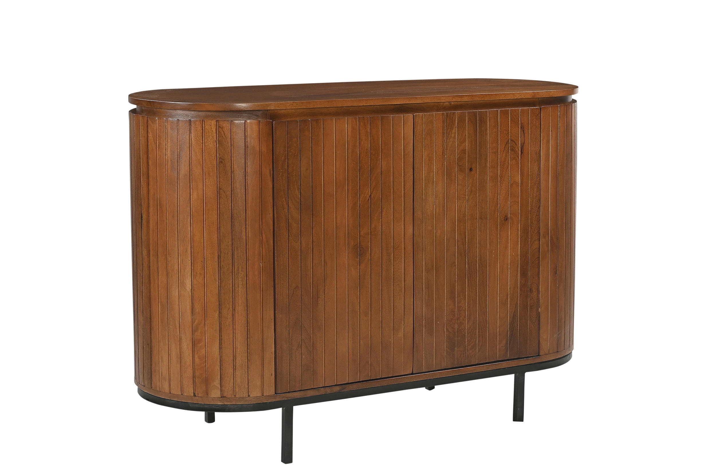 SIDEBOARD  115/81/43 cm  - Schwarz/Naturfarben, Design, Holz/Metall (115/81/43cm) - MID.YOU