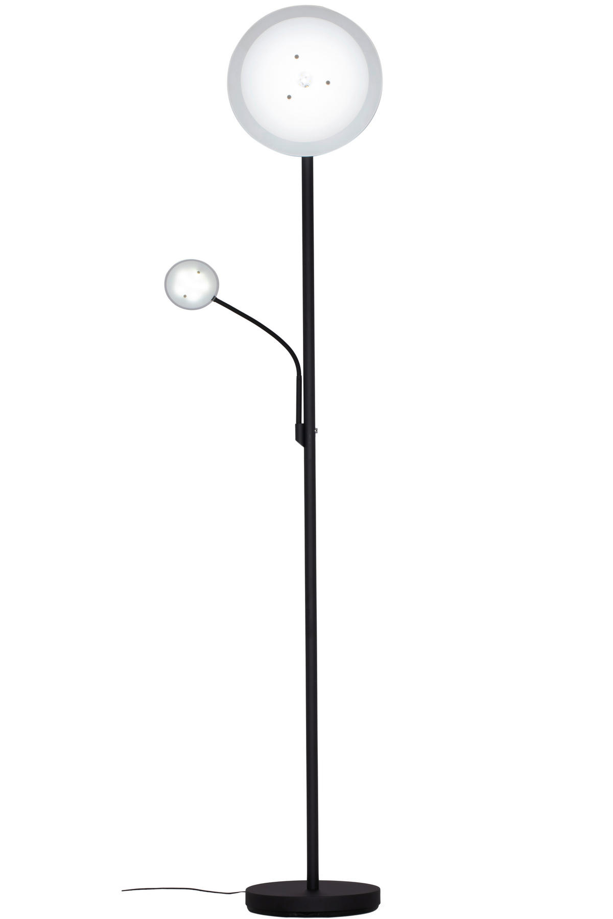 STOJACÍ LED SVÍTIDLO, 32/180 cm  - bílá/černá, Konvenční, kov/plast (32/180cm) - Novel