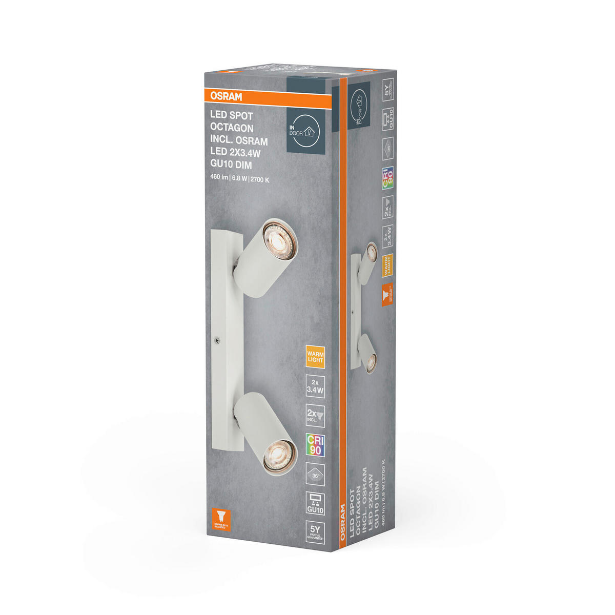LED-STRAHLER 26/6/14 cm   - Weiß, Basics, Metall (26/6/14cm) - Osram