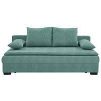 SCHLAFSOFA Webstoff Türkis  - Türkis/Schwarz, KONVENTIONELL, Kunststoff/Textil (207/94/90cm) - Carryhome