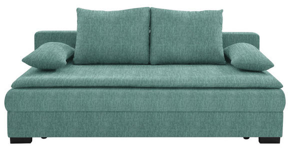 SCHLAFSOFA in Webstoff Türkis  - Türkis/Schwarz, KONVENTIONELL, Kunststoff/Textil (207/94cm) - Venda