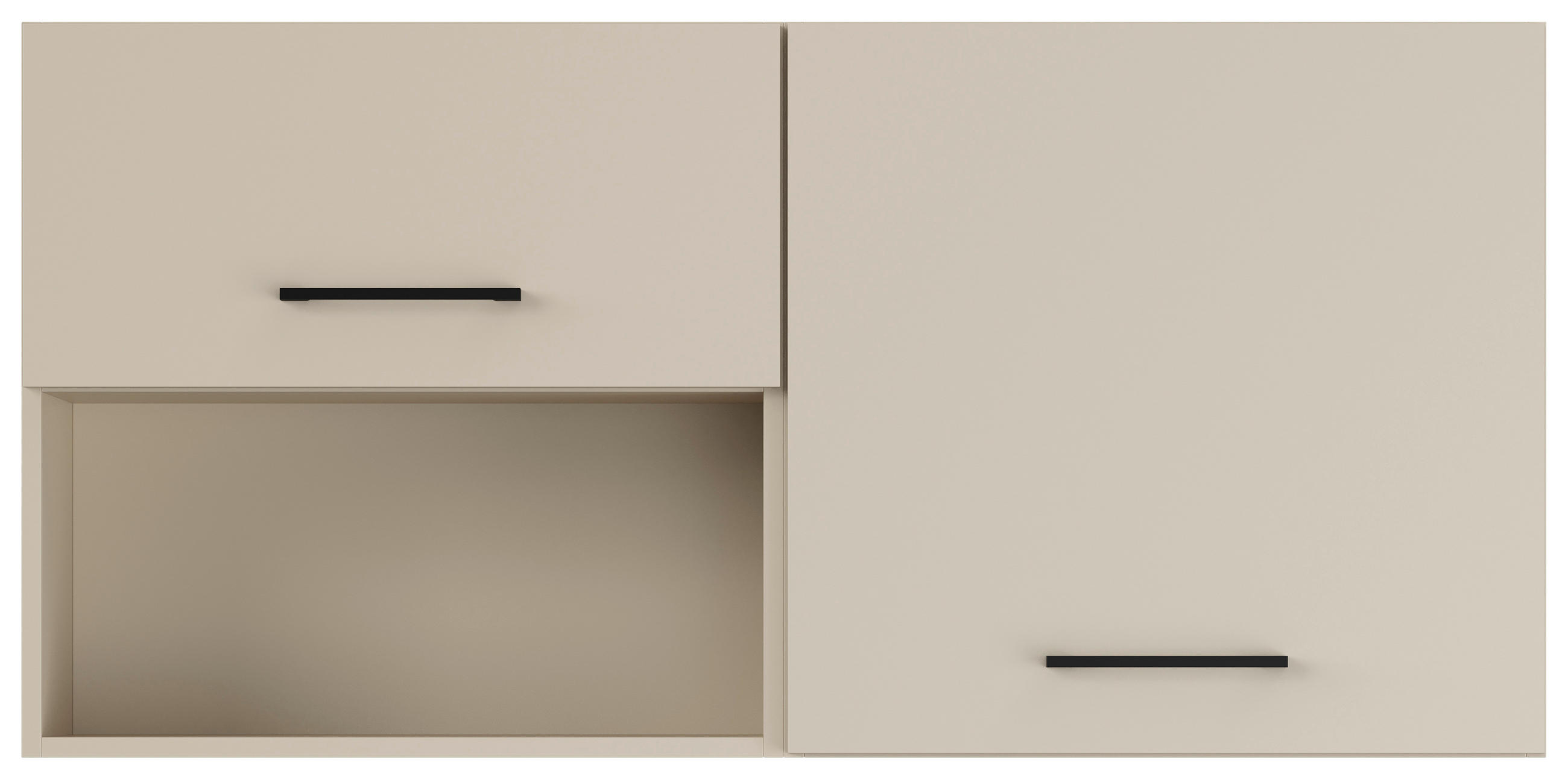 KÜCHENOBERSCHRANK 120/57,9/35,6 cm  in Hellgrau  - Hellgrau/Schwarz, Basics, Holzwerkstoff/Metall (120/57,9/35,6cm) - Impuls