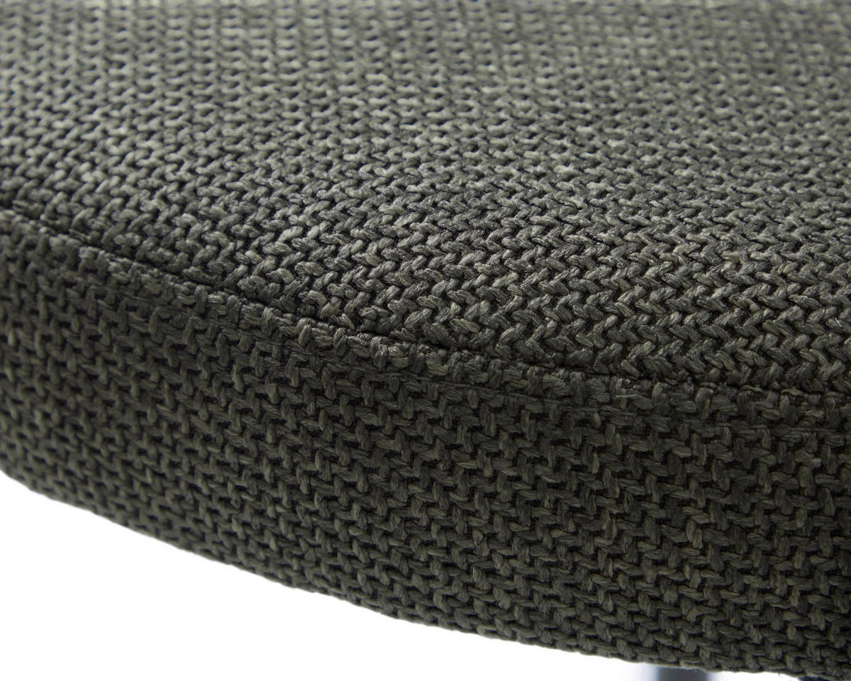 HOCKER Webstoff Dunkelgrau  - Dunkelgrau/Schwarz, Basics, Textil/Metall (43,5/48/43,5cm) - Xora