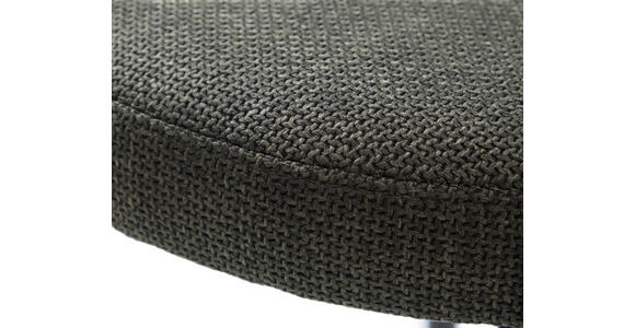 HOCKER Webstoff Dunkelgrau  - Dunkelgrau/Schwarz, Basics, Textil/Metall (43,5/48/43,5cm) - Xora
