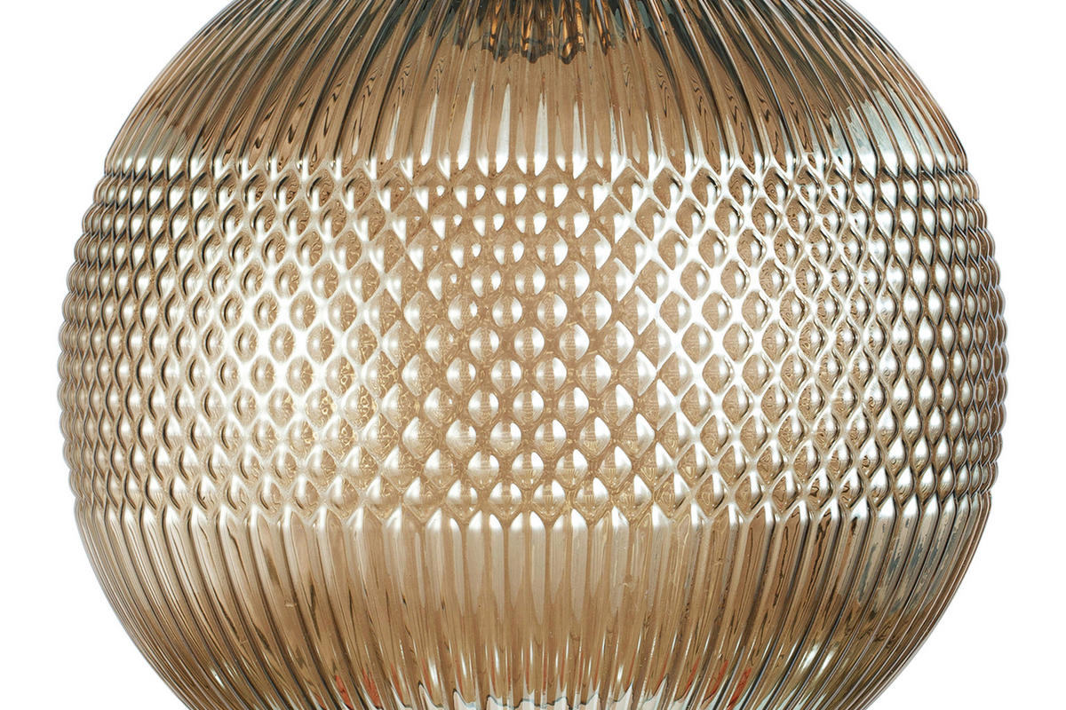 ZÁVĚSNÉ SVÍTIDLO, 25/25/26 cm  - šedá/barvy zlata, Basics, sklo (25/25/26cm) - MID.YOU