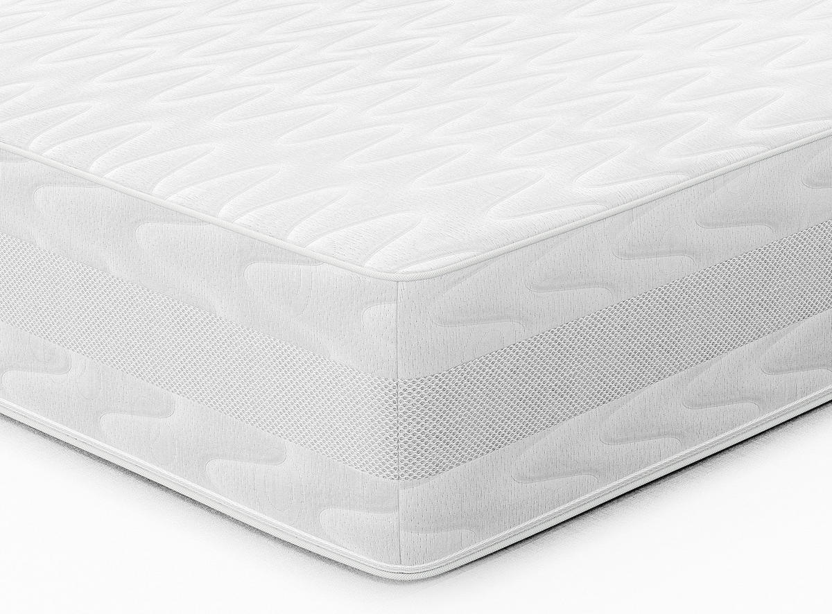 MADRAC S DŽEP. OPRUŽ. JEZGROM   90/200 cm    - bijela, Basics, tekstil (90/200cm) - Livetastic