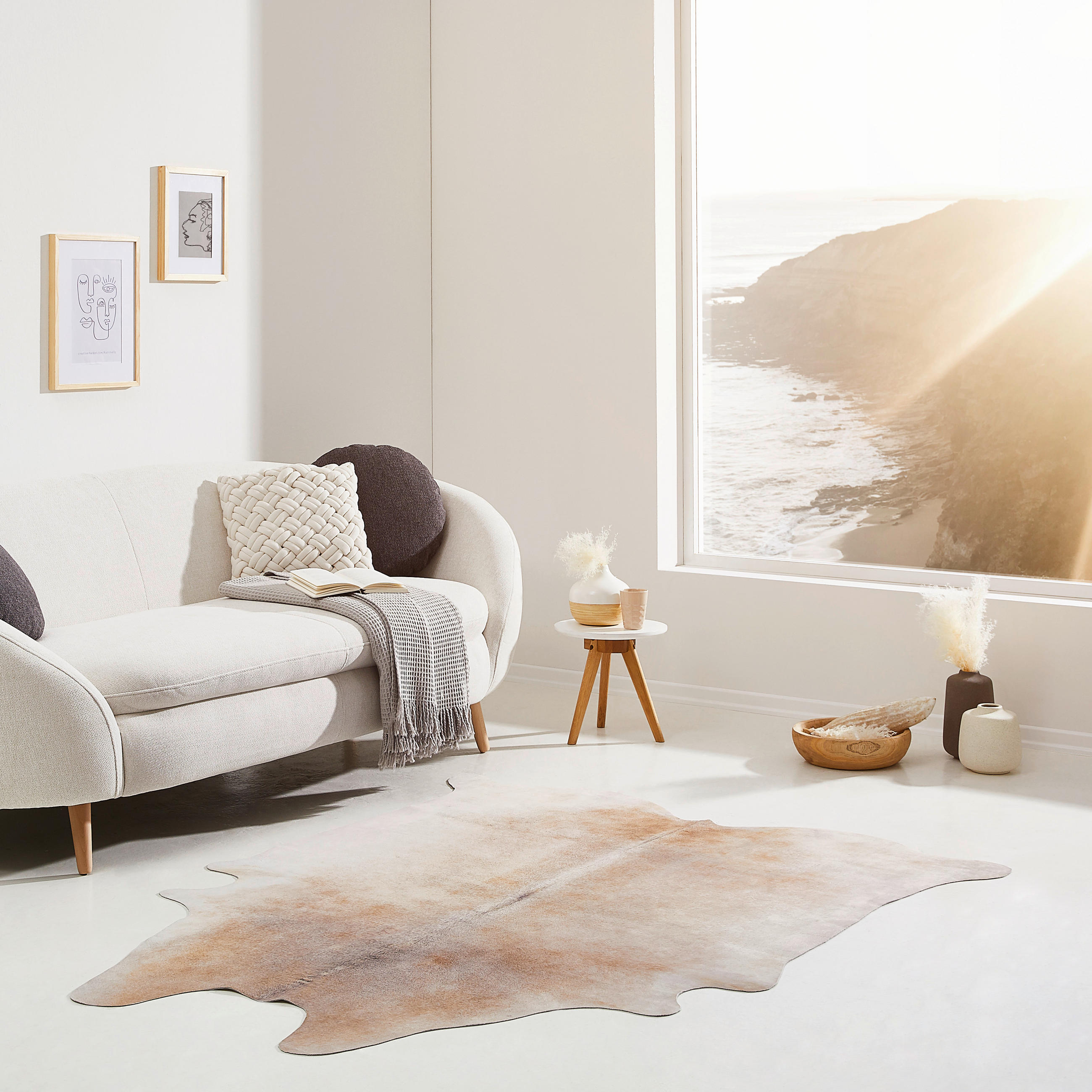 KUNSTFELL 125/155 cm Dallas  - Hellbraun/Beige, Lifestyle, Textil (125/155cm) - Novel
