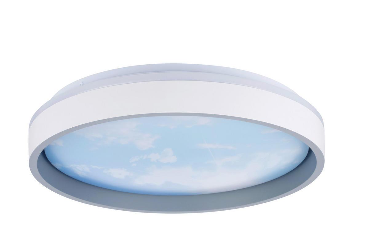 LED-DECKENLEUCHTE Solin 39/8 cm   - Weiß, LIFESTYLE, Kunststoff/Metall (39/8cm) - Novel