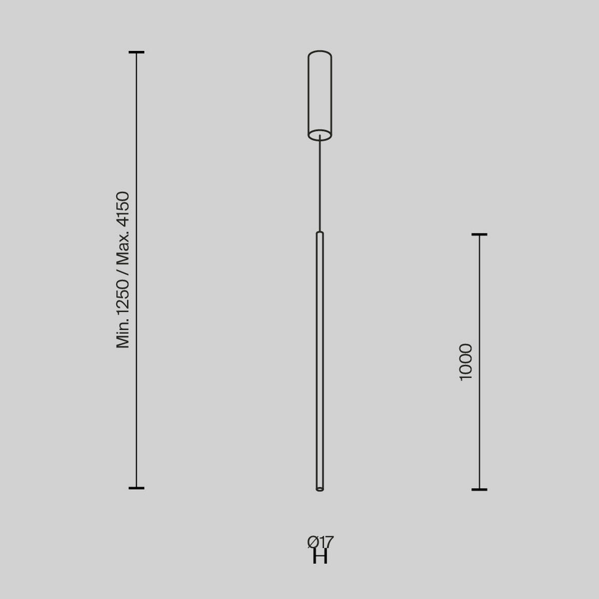 PENDELLEUCHTE Halo 1.7/415 cm  - Schwarz, Design, Metall (1.7/415cm) - MAYTONI