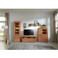 WOHNWAND  in Kernbuche  318/203,6/50 cm  - Kernbuche/Grau, KONVENTIONELL, Glas/Holz (318/203,6/50cm) - Voleo
