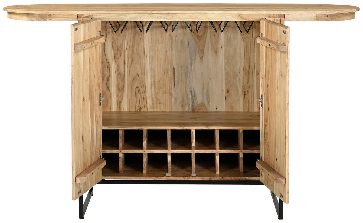 KÜCHENINSEL 180/105/50 cm  in Naturfarben  - Naturfarben, Design, Holz/Metall (180/105/50cm) - Livetastic