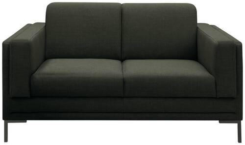2-SITZER-SOFA in Webstoff Dunkelgrün  - Dunkelgrün/Silberfarben, Design, Textil/Metall (155/82/90cm) - LOOKS by W.Joop