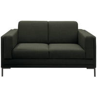 2-SITZER-SOFA Webstoff Dunkelgrün  - Dunkelgrün/Silberfarben, Design, Textil/Metall (155/82/90cm) - LOOKS by W.Joop