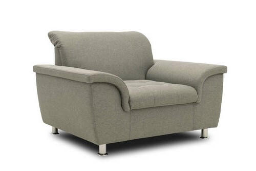 SESSEL Webstoff Graubraun    - Chromfarben/Graubraun, KONVENTIONELL, Textil/Metall (120/81/105cm) - MID.YOU