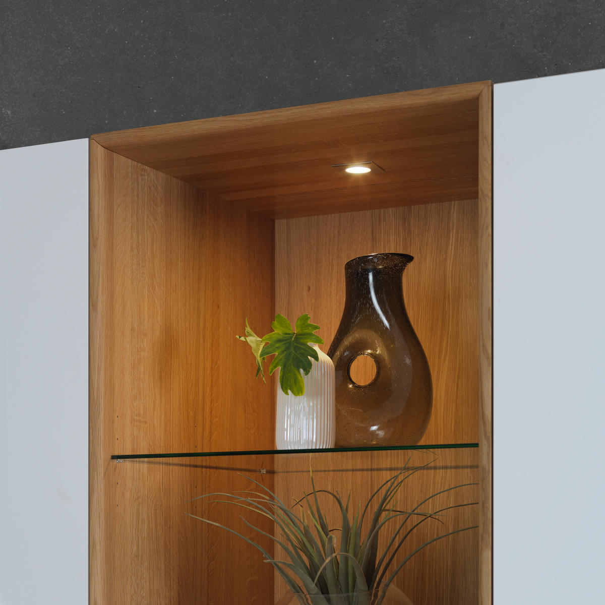 EINBAUKÜCHE UMANI  - Eichefarben/Weiß, Design, Holzwerkstoff - Novel