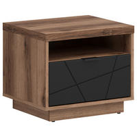 NACHTTISCH  - Eichefarben/Schwarz, MODERN, Holzwerkstoff/Kunststoff (50/42,5cm) - MID.YOU