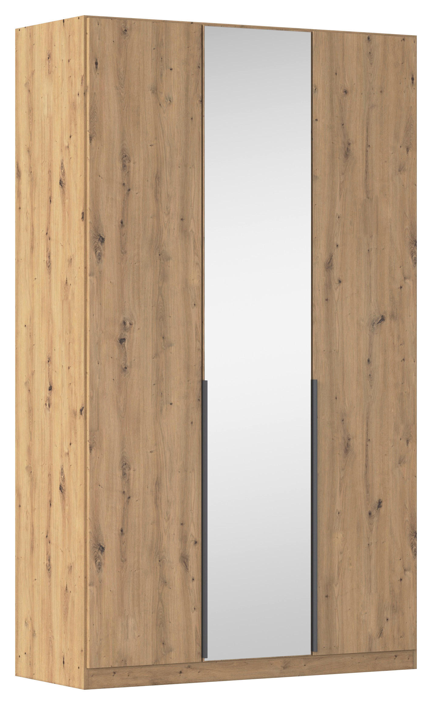 Rauch Möbel ŠATNÍ SKŘÍŇ S OTOČNÝMI DVEŘMI, barvy stříbra, tmavě šedá, dub artisan, 136/229/54 cm