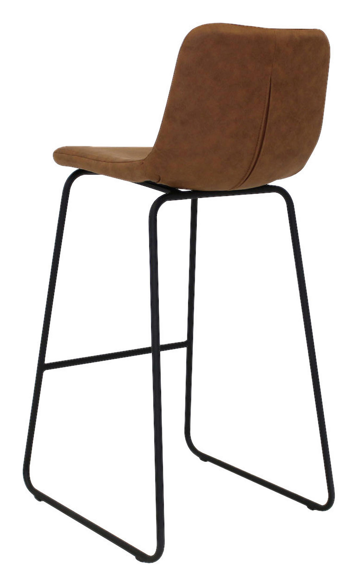 SADA BAROVÝCH ŽIDLÍ 2 kusy - černá/koňaková, Lifestyle, kov/plast (48/102/54cm) - MID.YOU