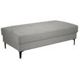 HOCKER Velours Grau  - Schwarz/Grau, Design, Textil/Metall (140/45/80cm) - Xora