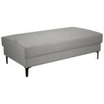 HOCKER Velours Grau  - Schwarz/Grau, Design, Textil/Metall (140/45/80cm) - Xora