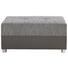 HOCKER Lederlook, Webstoff Dunkelgrau, Grau - Chromfarben/Dunkelgrau, Design, Kunststoff/Textil (96/42/78cm) - CARRYHOME
