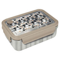 BROTBOX - Schwarz/Braun, Basics, Metall (19/14/6cm) - Disney