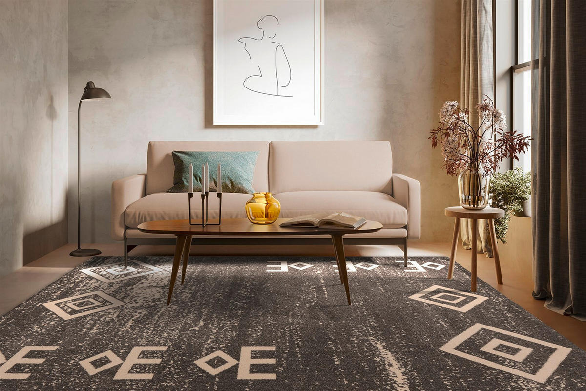 TEPPICH 160/230 cm Naila 100 Grau Grau  - Grau, KONVENTIONELL, Textil (160/230cm)