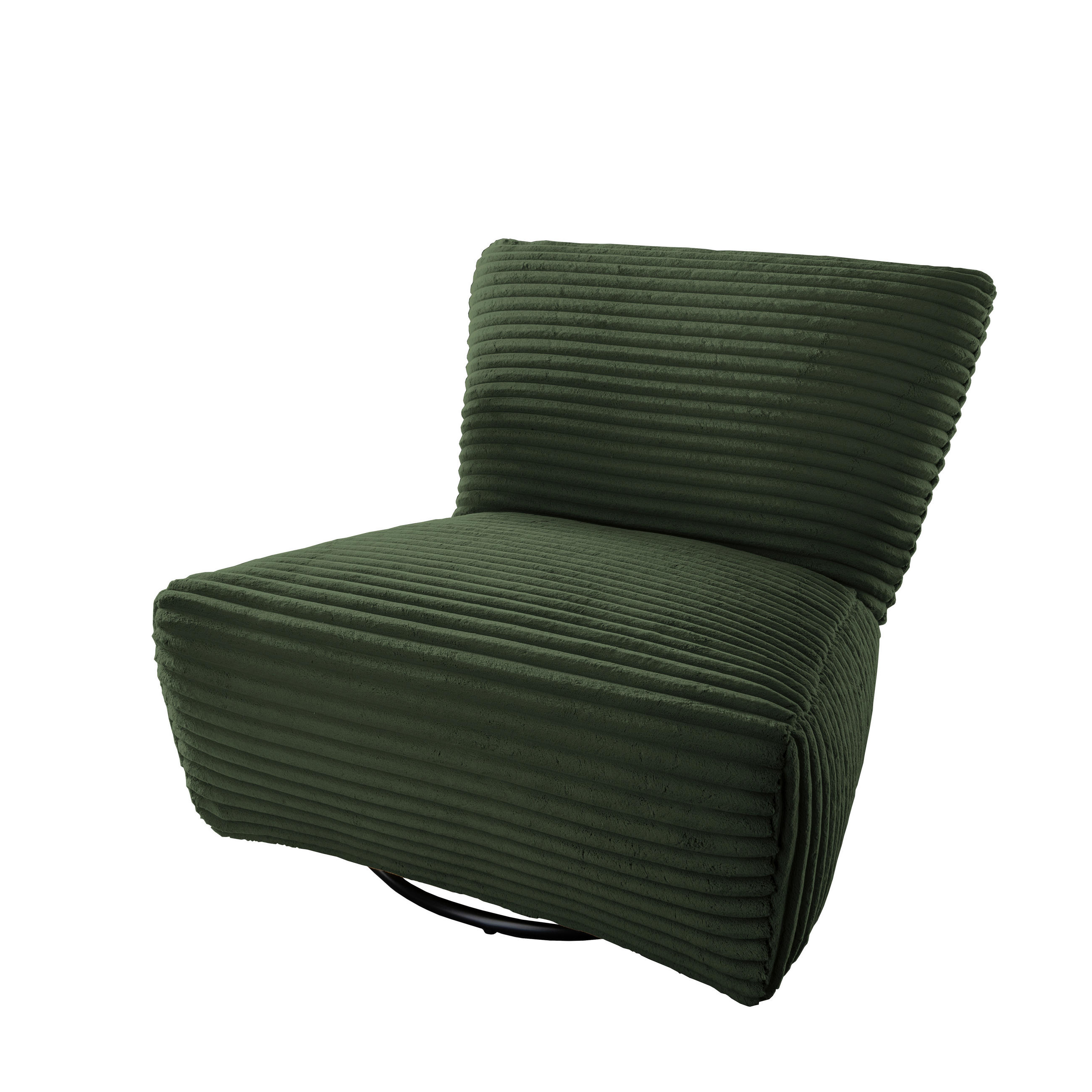 XXL-SESSEL Cord Grün    - Schwarz/Grün, Trend, Textil/Metall (95/77/94cm) - Livetastic