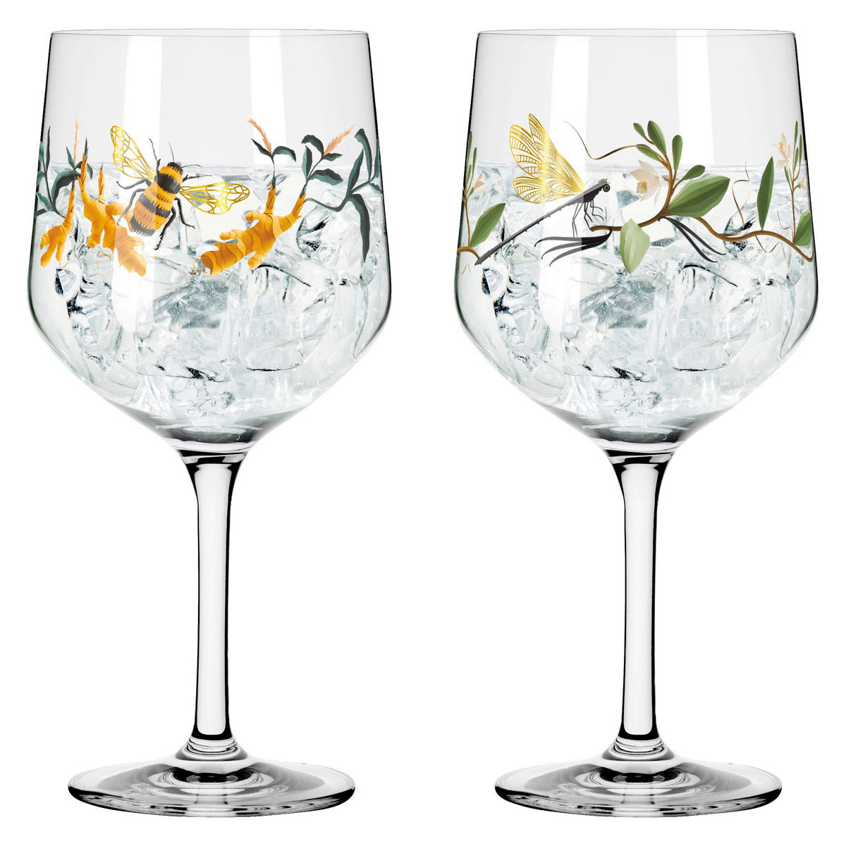GINGLAS 720 ml 2-teilig  - Schwarz/Orange, LIFESTYLE, Glas (10,7/10,7/21,8cm) - Ritzenhoff