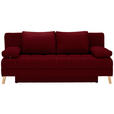 SCHLAFSOFA  in Webstoff Dunkelrot  - Naturfarben/Dunkelrot, KONVENTIONELL, Holz/Textil (195/90/90cm) - Cantus