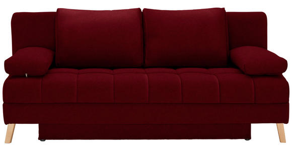 SCHLAFSOFA  in Webstoff Dunkelrot  - Naturfarben/Dunkelrot, KONVENTIONELL, Holz/Textil (195/90/90cm) - Cantus