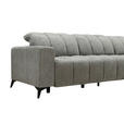 ECKSOFA Dunkelgrau Chenille  - Dunkelgrau/Schwarz, Design, Textil/Metall (293/214cm) - Xora